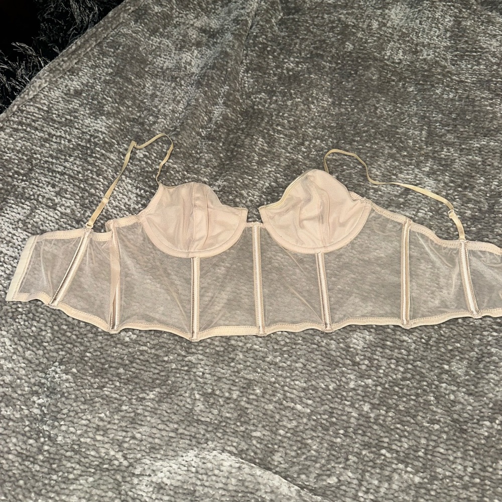 Olivaceous Sheer Cream Bustier - Picture 1 of 3